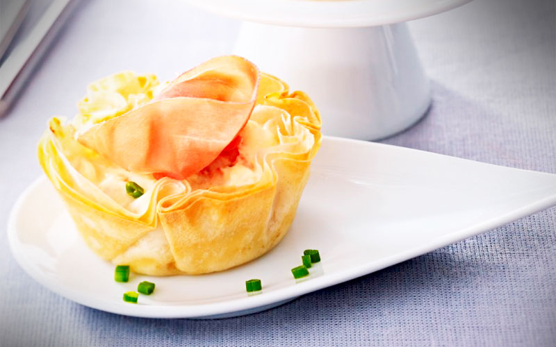 Filo-Körbchen mit Serranoschinken - Der Consorcio Serrano-Schinken